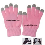 Pink Touch Screen Gloves