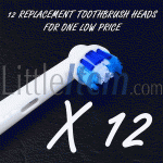 12 Soft Bristles Toothbrush Replacement Heads